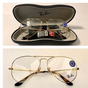 NEW Ray-Ban Aviator RB6489 Gold Eyeglasses Frames